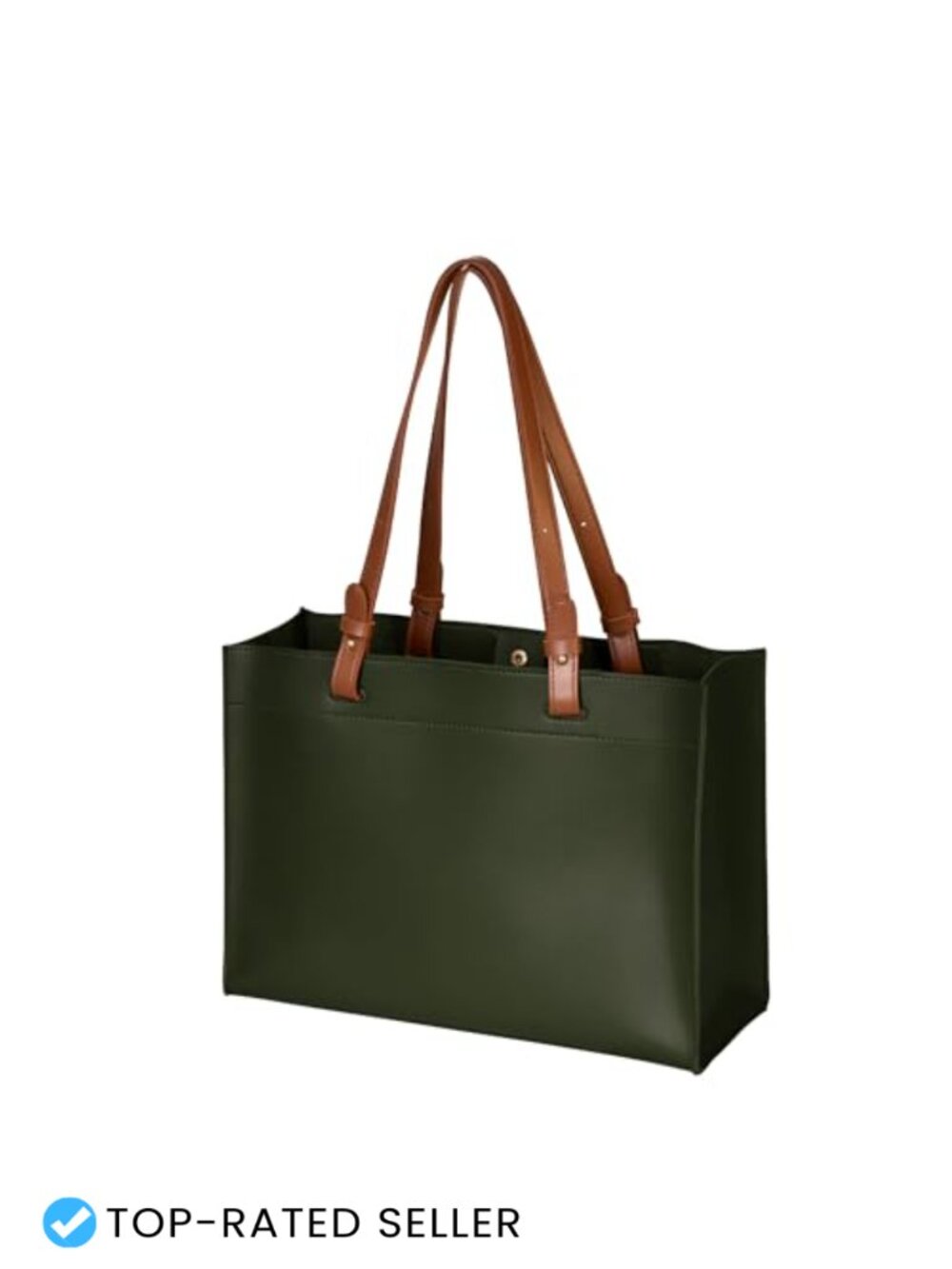 Vegan Leather Convertible Tote Bag with Adjustable Straps